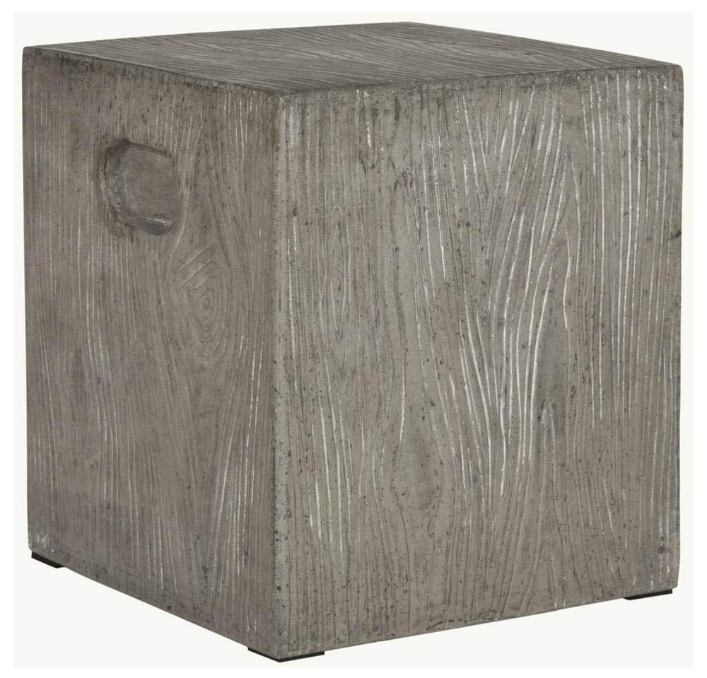 Cube Accent Stool - Indoor/Outdoor - VNN1003 - Gray - Safavieh