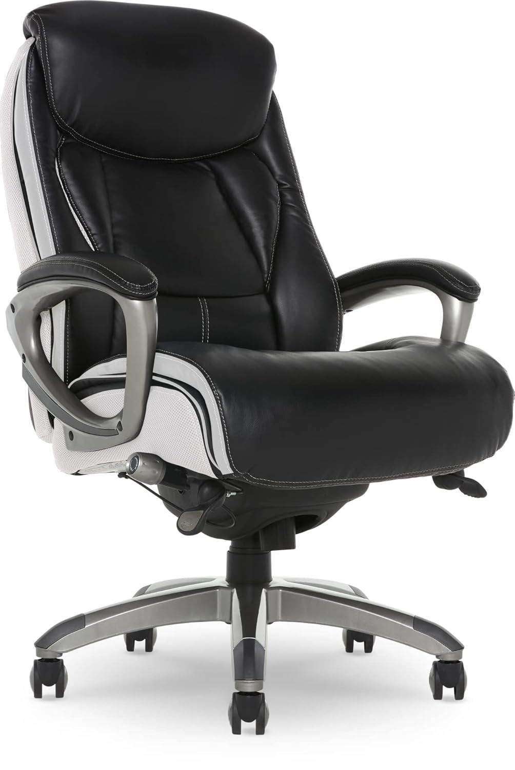 Serta Lautner Executive Office Chair, SmartLayers and ComfortCoils Technology, Adjustable Lumbar