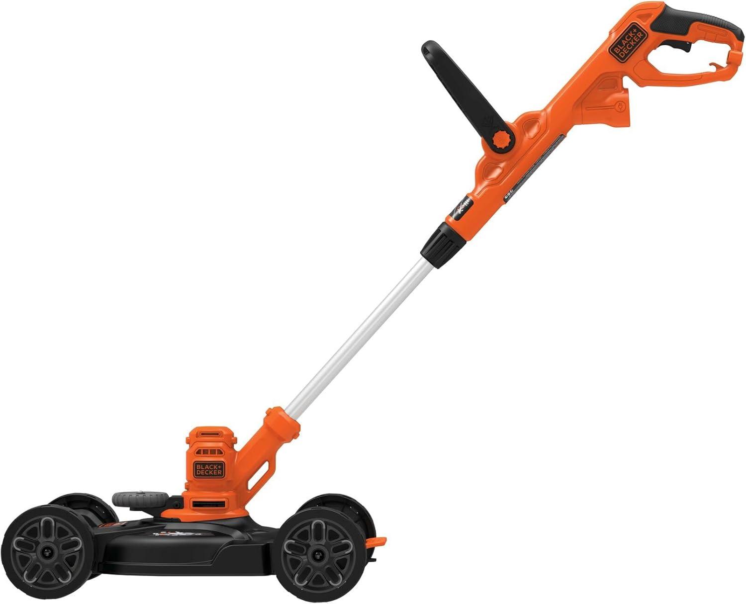 BLACK+DECKER Electric Lawn Mower, String Trimmer, Edger, 3-In-1, Corded, (BESTA512CM)