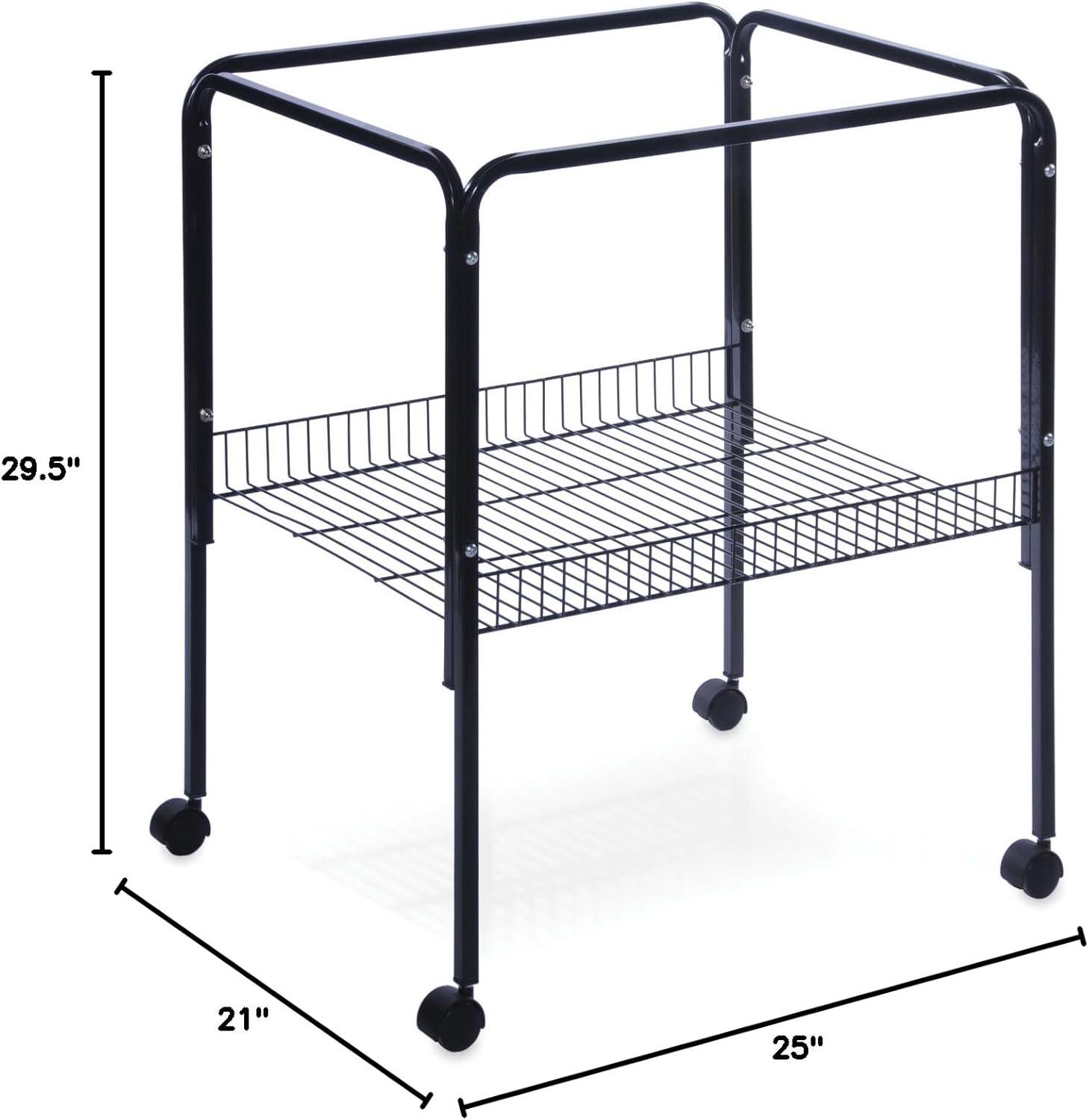 Prevue Pet Products Rolling Stand with Shelf, Black Small