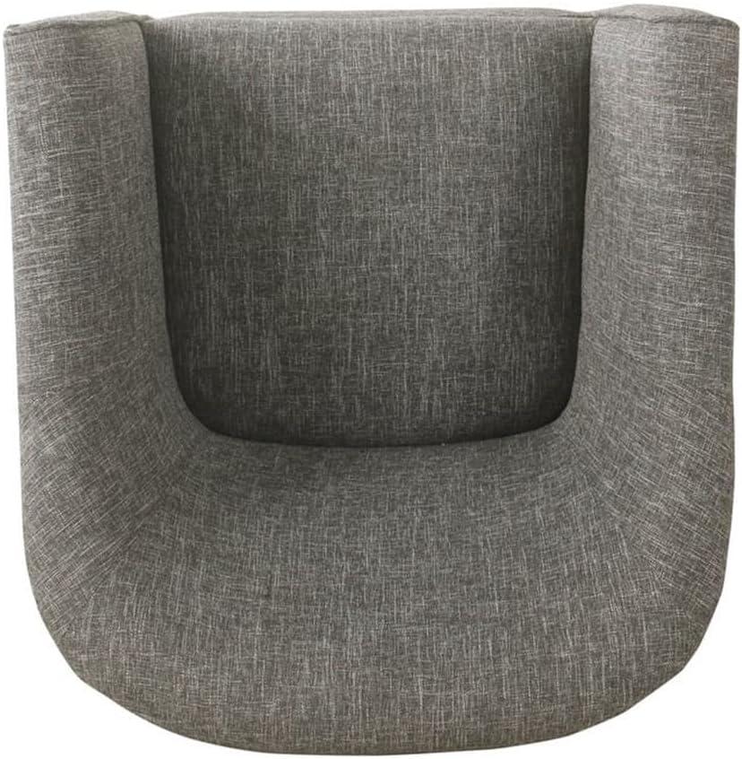 Modern Barrel Accent Chair Gray - HomePop: Upholstered Side Chair for Bedroom & Living Room, Comfort Seating