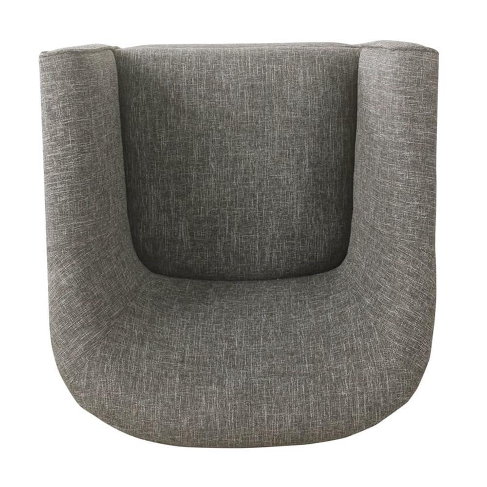 Modern Barrel Accent Chair Gray - HomePop: Upholstered Side Chair for Bedroom & Living Room, Comfort Seating