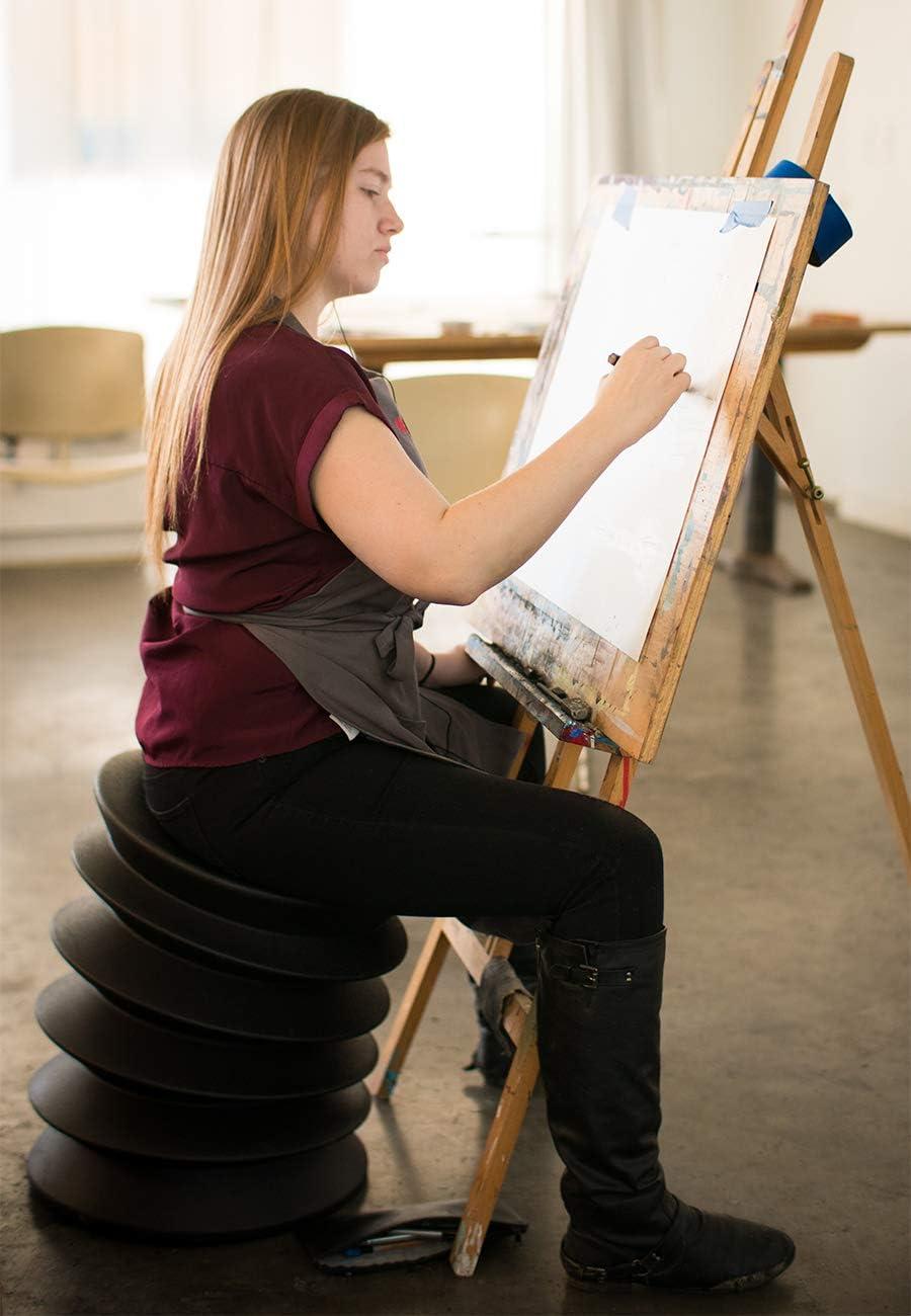 Black Ergonomic Drum Base Swivel Active Sitting Stool