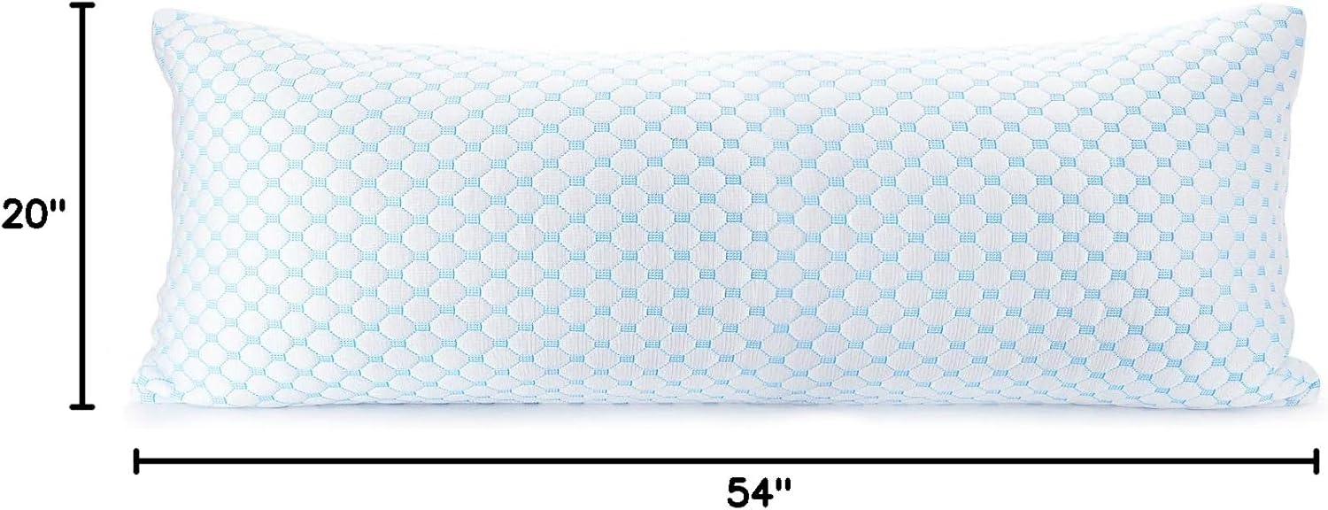 Cooling Gel Memory Foam Body Pillow with Reversible Cover