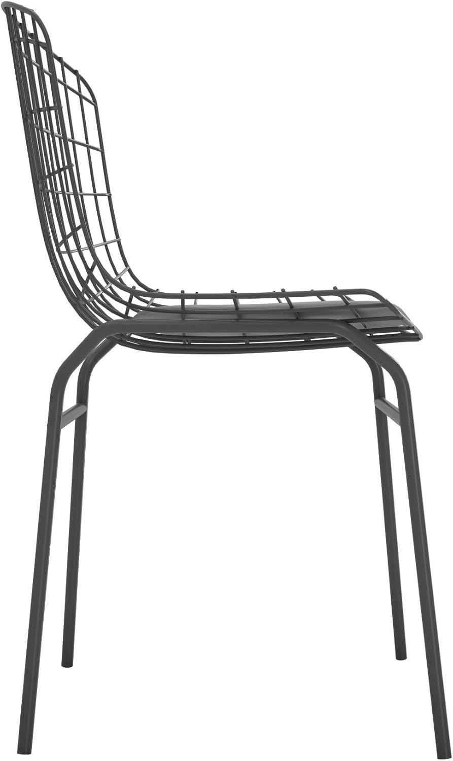 Madeline Metal Chair with Seat Cushion - Manhattan Comfort