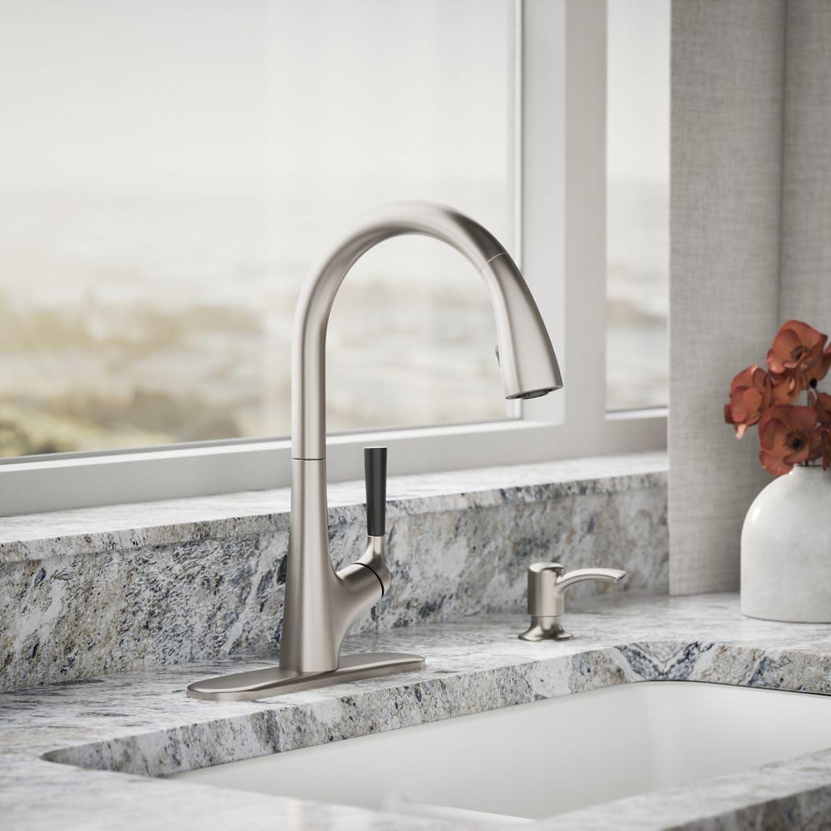 Kohler One Handle Stainless Steel Pull-Down Kitchen Faucet Model No. R562-SD-VS
