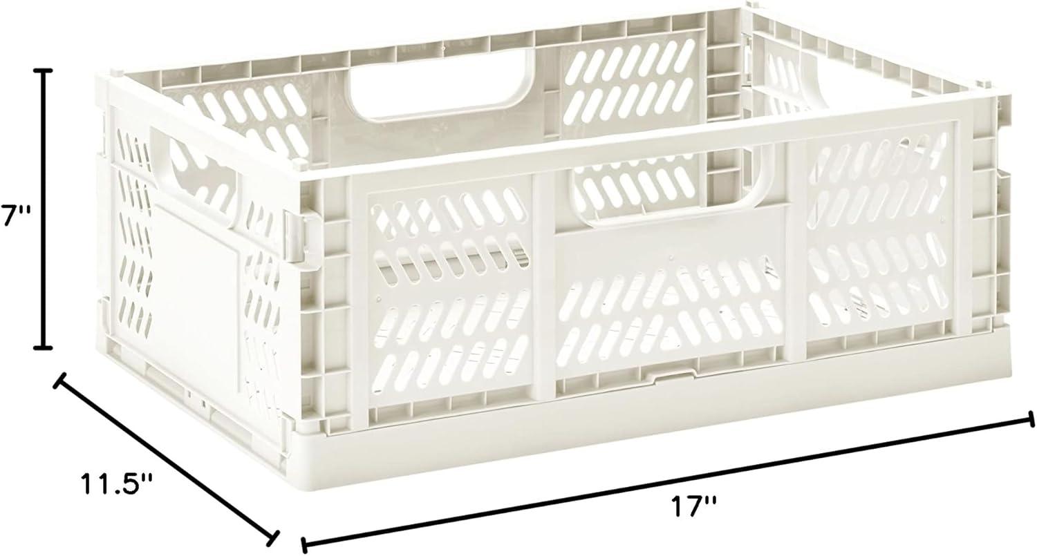 3 Sprouts modern folding crate - cream - large