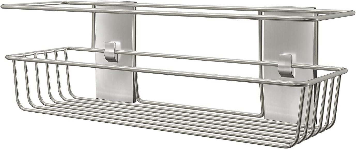 Command Bath Shower Caddy, Satin Nickel, 1 Caddy, 4 Water Resistant Strips, Bathroom Organization