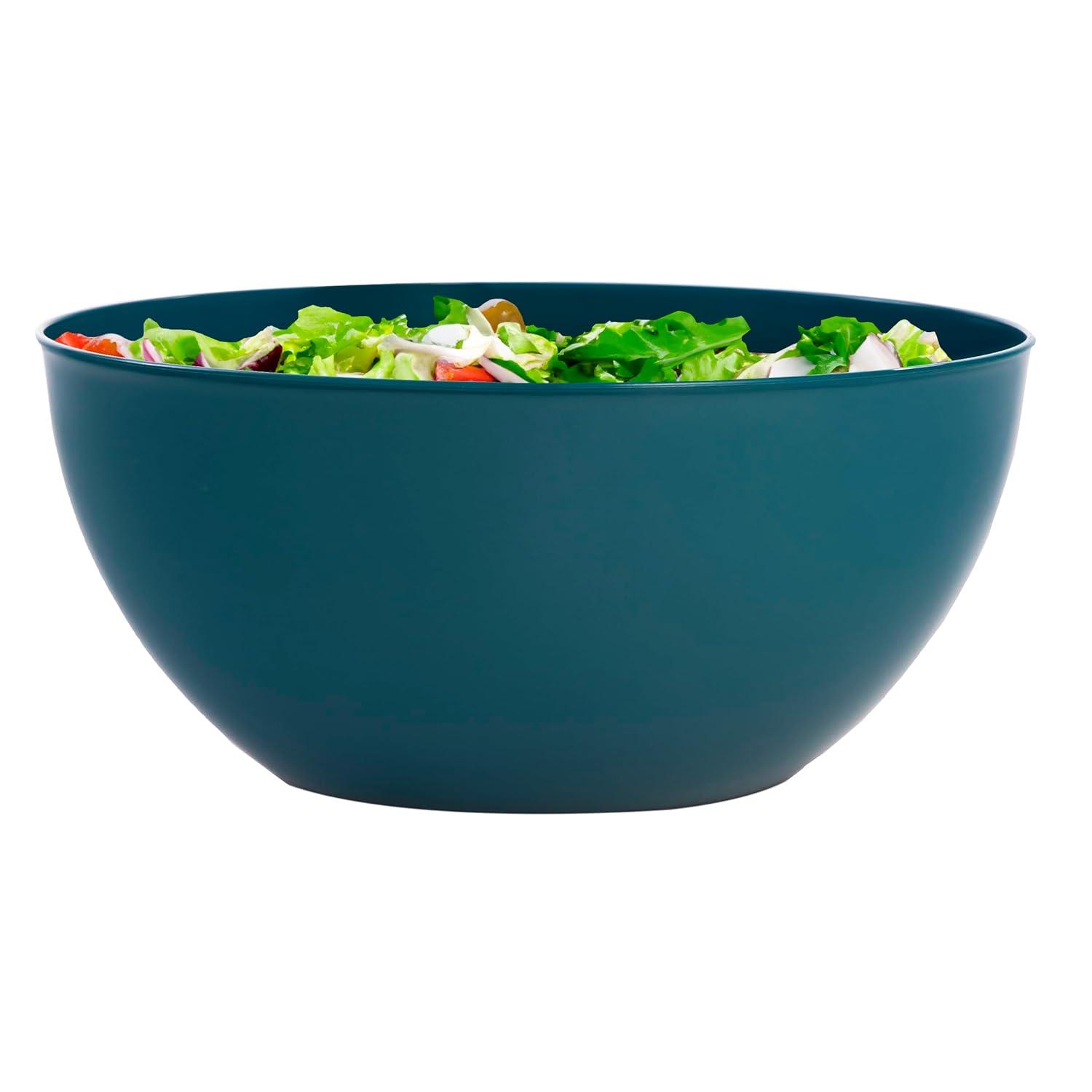 US Acrylic Vista Durable Plastic Salad and Serving 10-inch Bowls | Set of 4 in Coastal Colors | Reusable, BPA-free, Made in the USA | 135 oz. capacity
