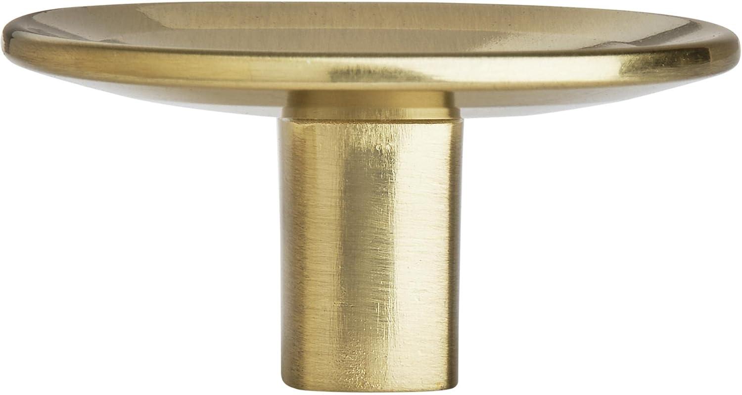 Golden Champagne Round Cabinet Knob with Smooth Curves