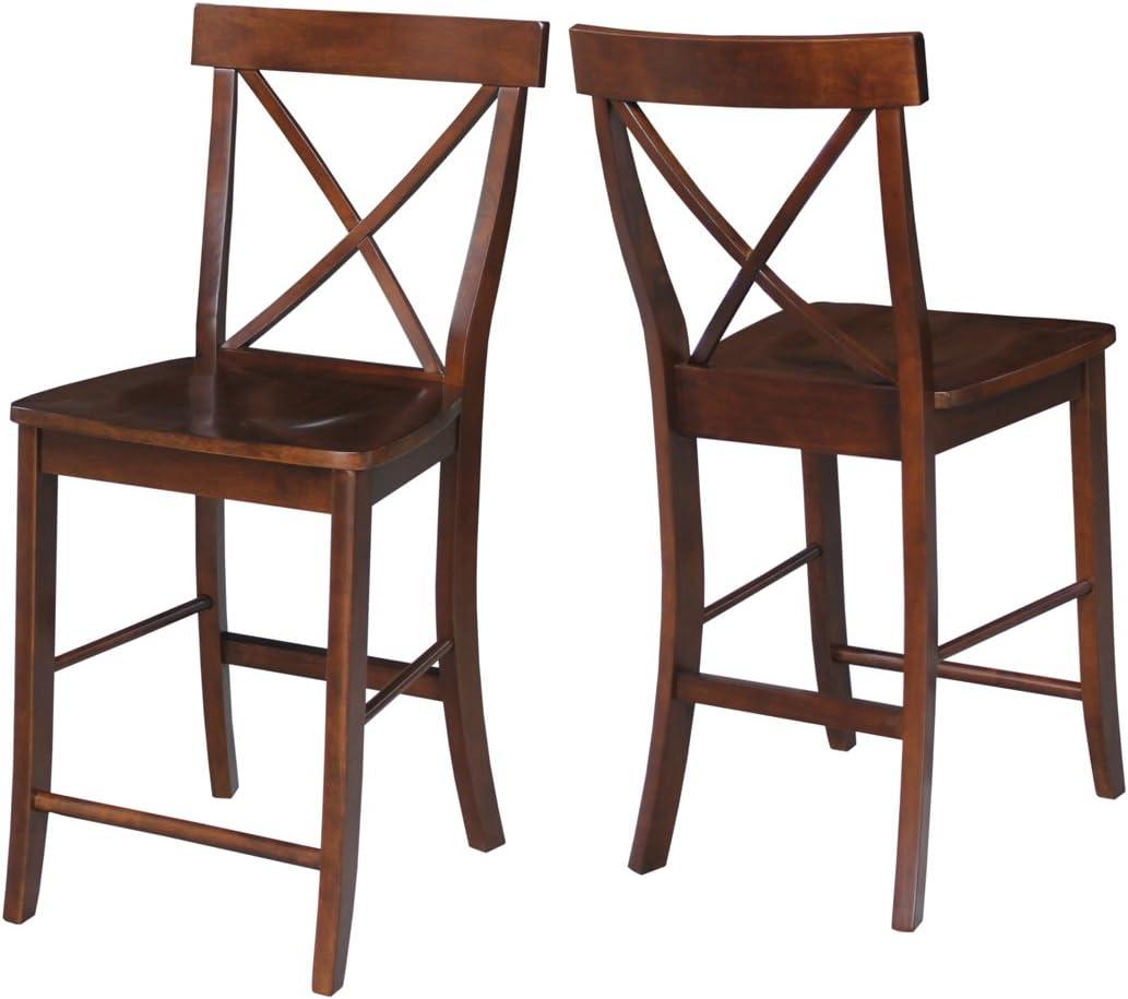 24" Martha X Back Counter Height Barstool - International Concepts