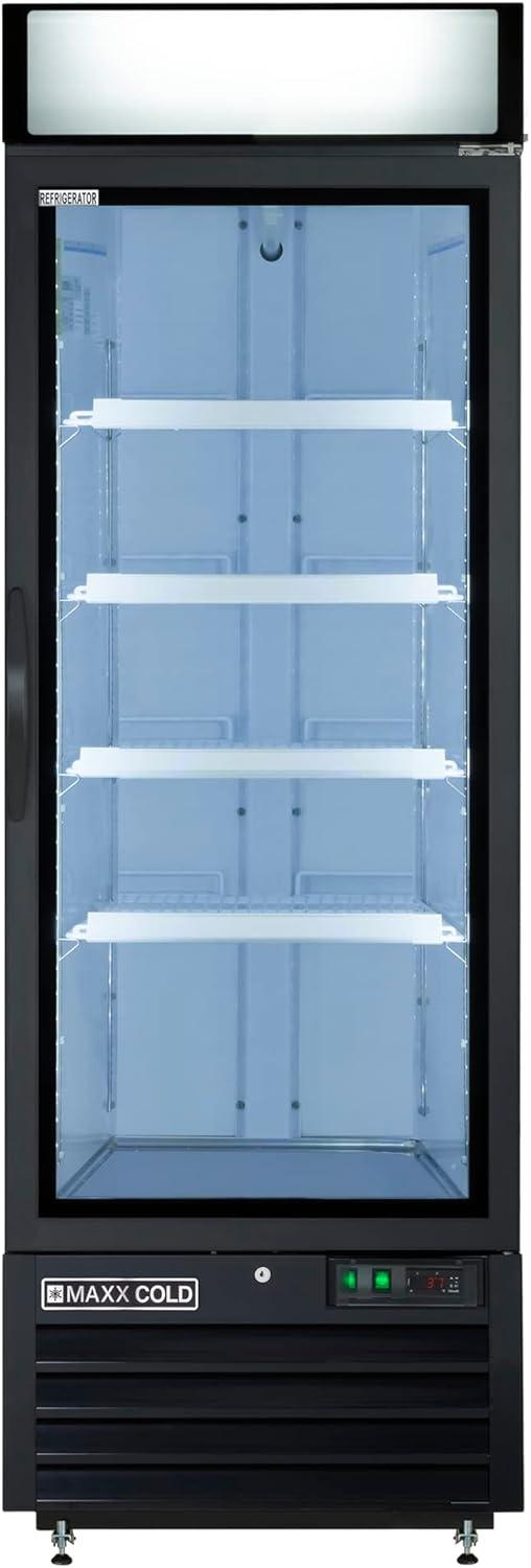 23 cu. ft. Single Door Merchandiser Refrigerator in Black