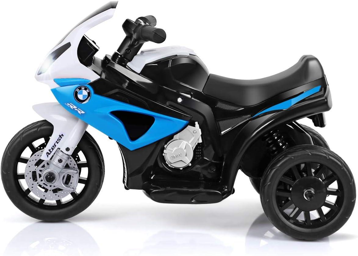 CIPACHO 6V Kids 3 Wheels Riding BMW Licensed Electric Motorcycle, Battery Powered Electric Motorcycle Toy, Blue