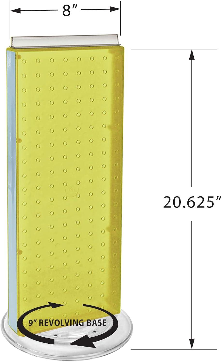 Revolving 8"W x 20.625"H Pegboard Counter Display