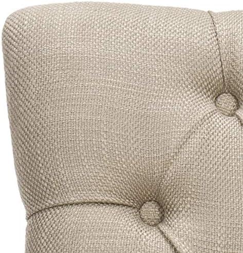 SAFAVIEH Amanda 19''H Tufted Chair Nickel Nail Head Antique Gold