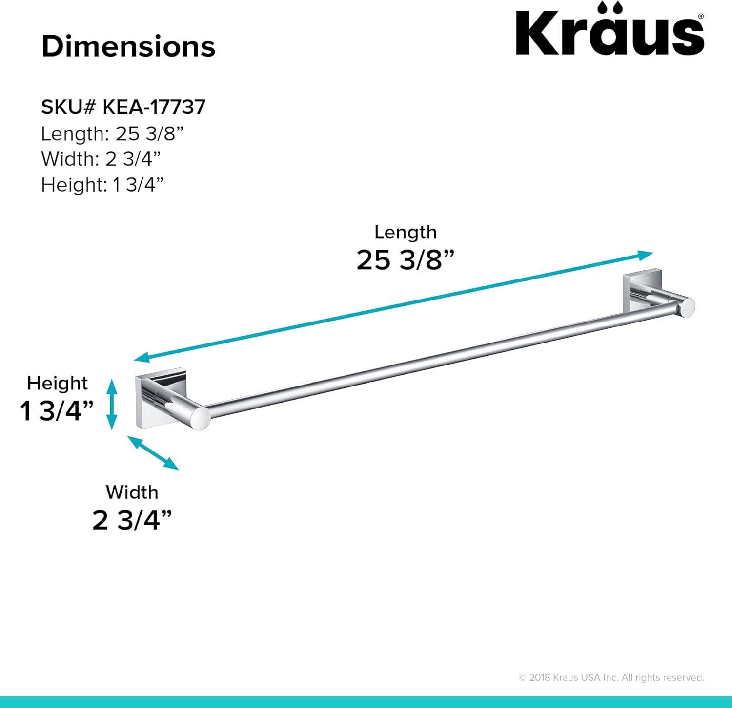 Ventus 25.38" Wall Mounted Towel Bar