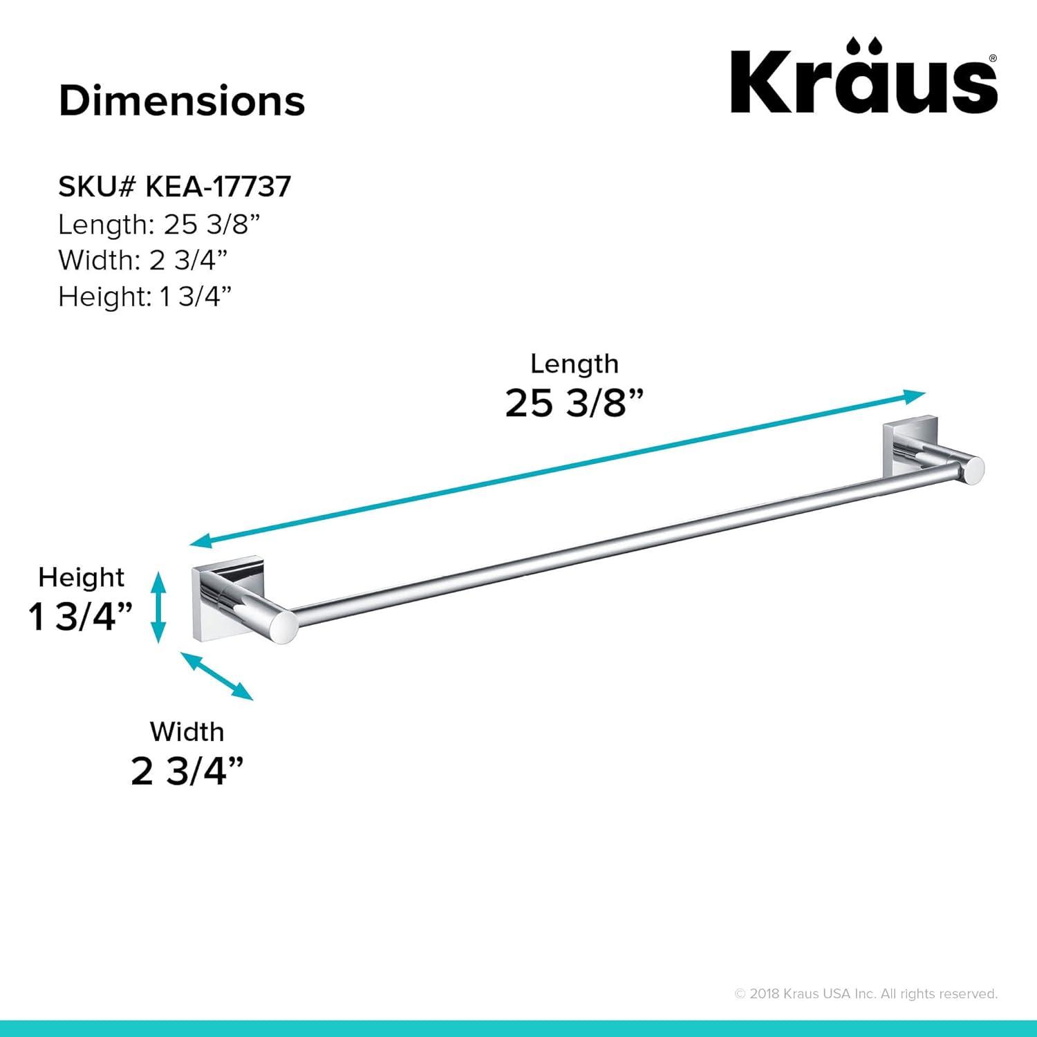 Ventus 25.38" Wall Mounted Towel Bar