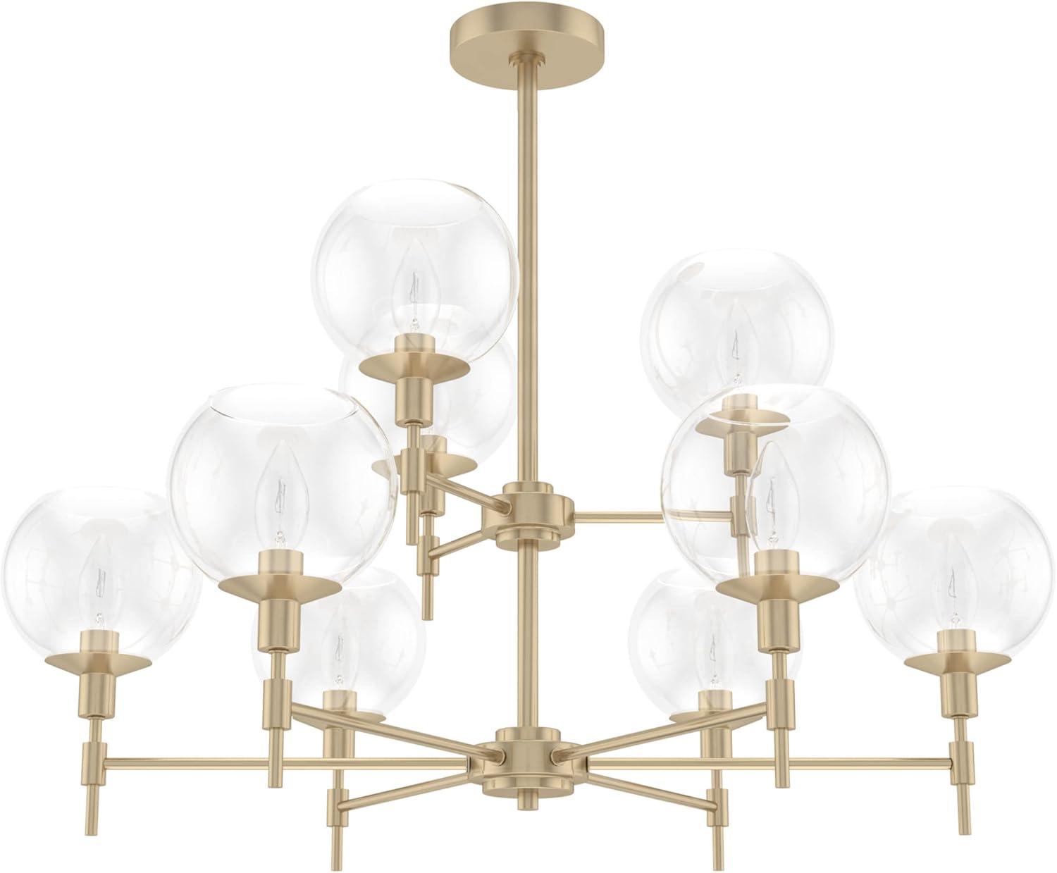 Xidane 9 Light 2-Tier Sputnik Modern Linear Chandelier