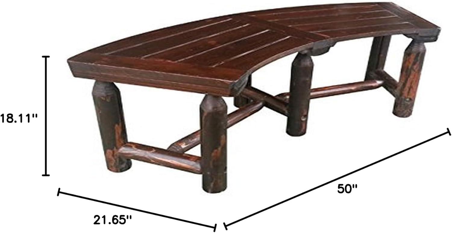 Leigh Country TX 94017 Char-log Curved Bench