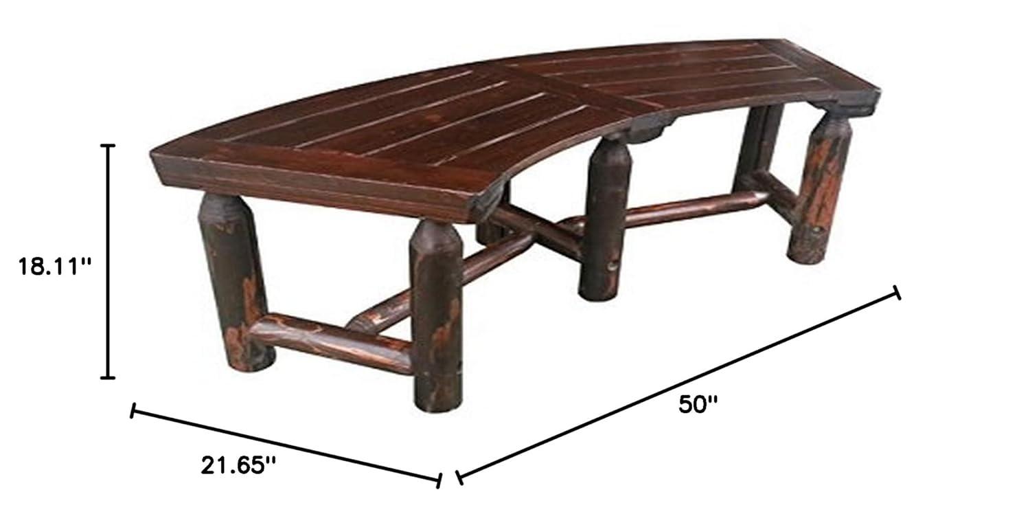 Leigh Country TX 94017 Char-log Curved Bench