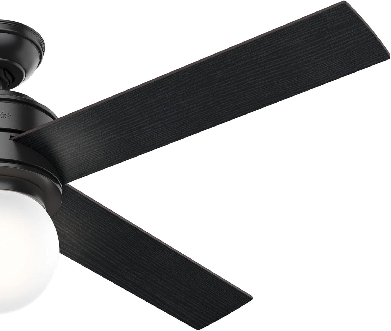 52" Hepburn 4 - Blade Standard Ceiling Fan with Wall Control and Light Kit Included