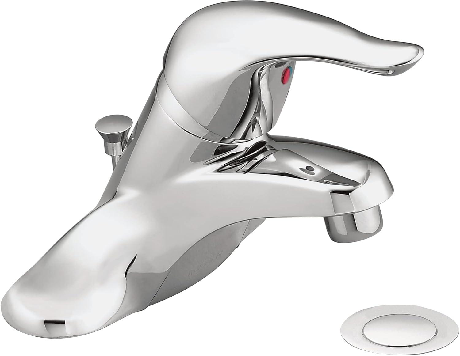 Sleek Chrome Modern Centerset Bathroom Faucet with Ceramic Disc Valve