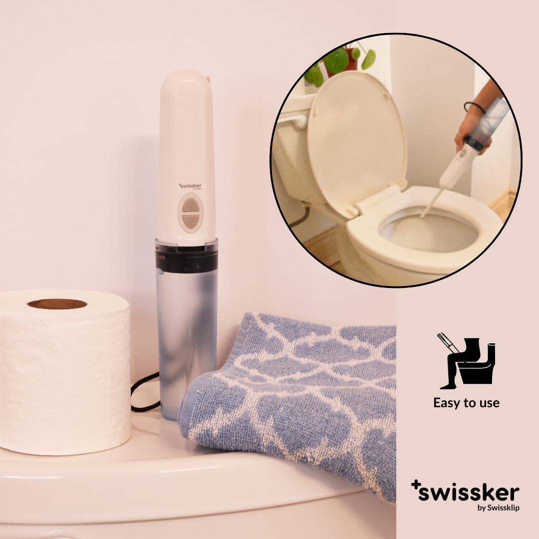 Swissker by Swissklip Aquavesi Portable Bidet| Rechargeable Portable bidet for travel| Portable Bidet For Women & Men for Menstruation, Soothing Postpartum, Perineal Care and Hemorrhoid