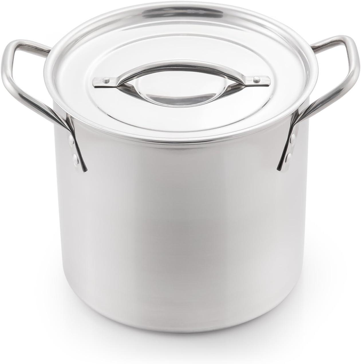 McSunley 8-Quart Stainless Steel Stock Pot with Handles