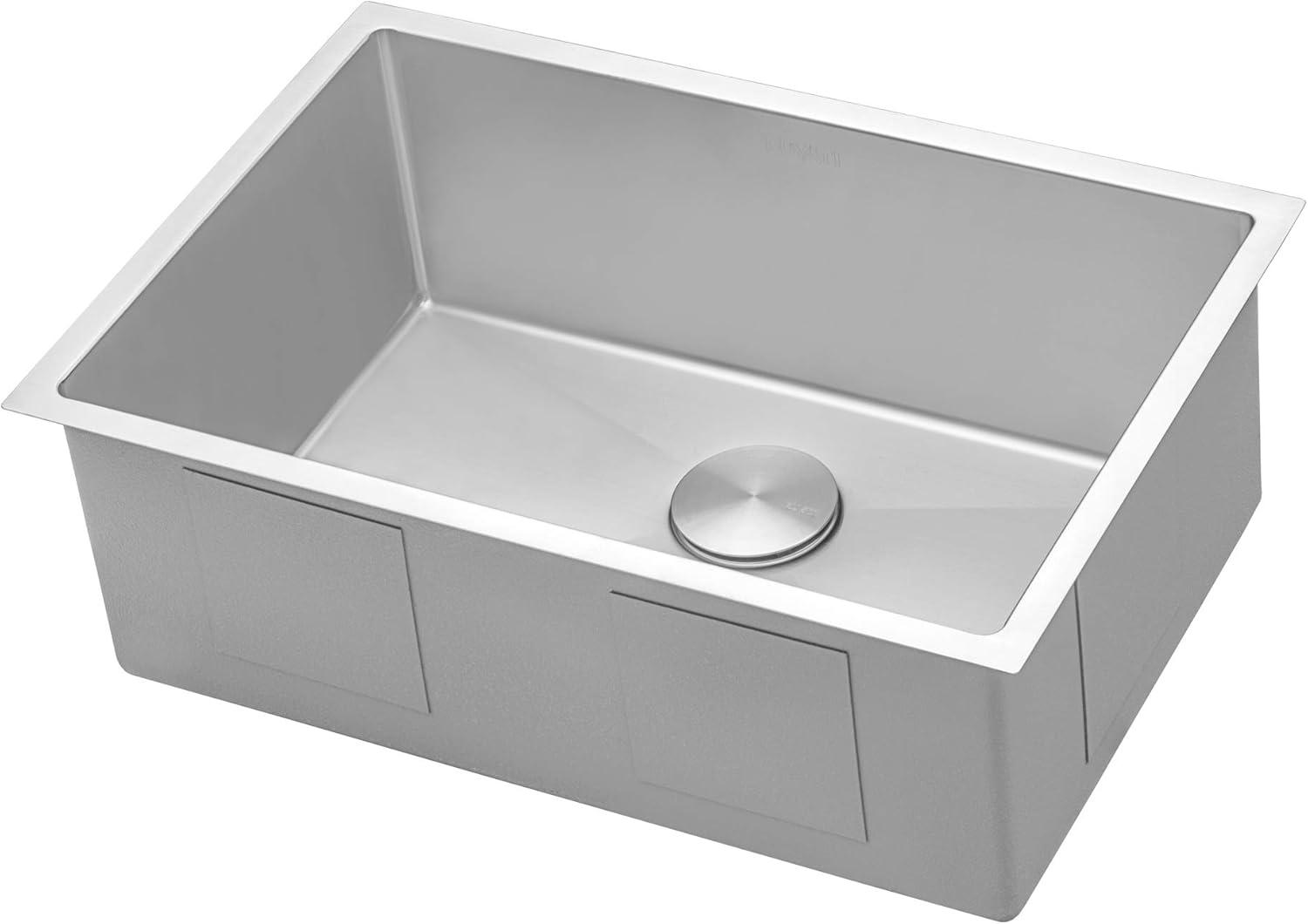 Ruvati Bar Prep Sink Narrow Trough Undermount 16 Gauge Stainless Steel Single Bowl