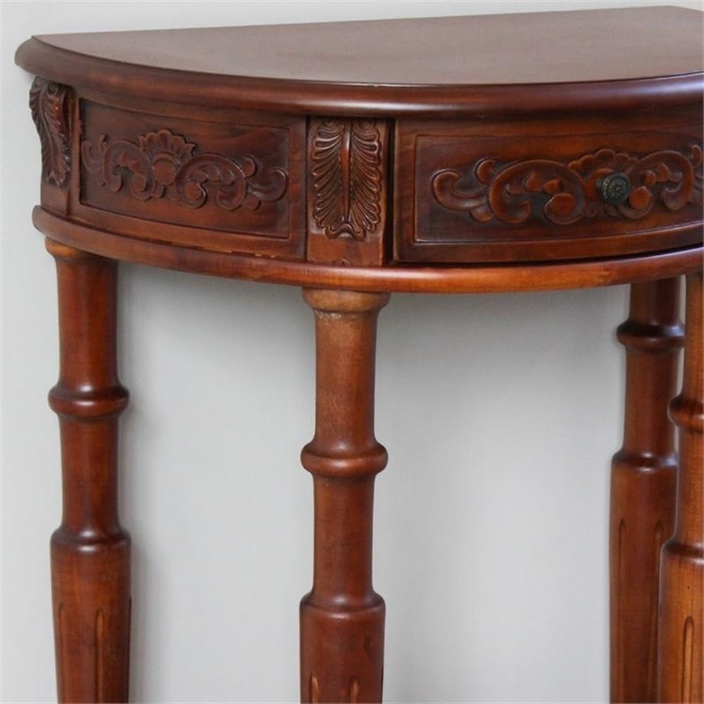 Carved Wood Furniture End Table