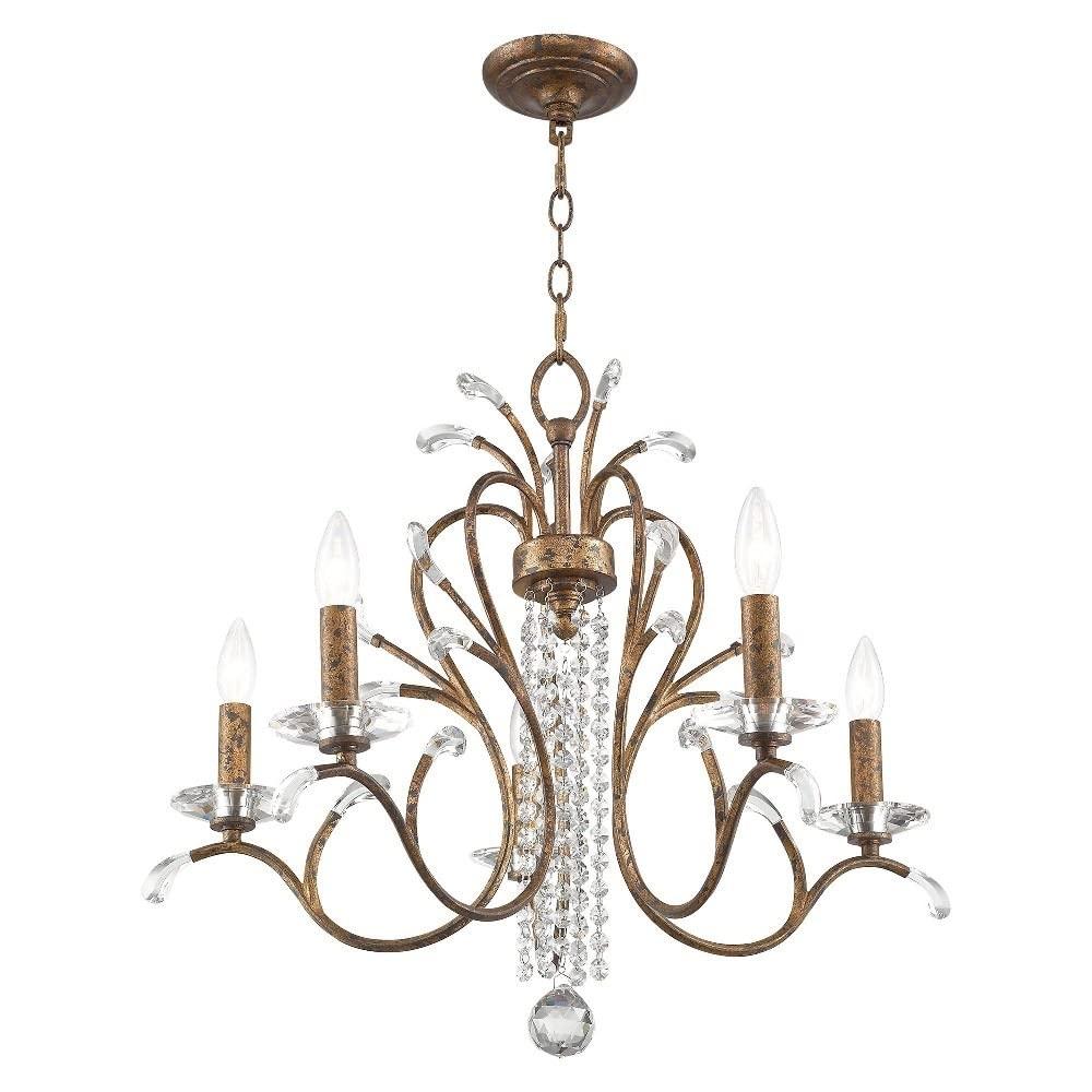 Livex Lighting 51005-91 Serafina 5-Light Chandelier, Brushed Nickel, 22
