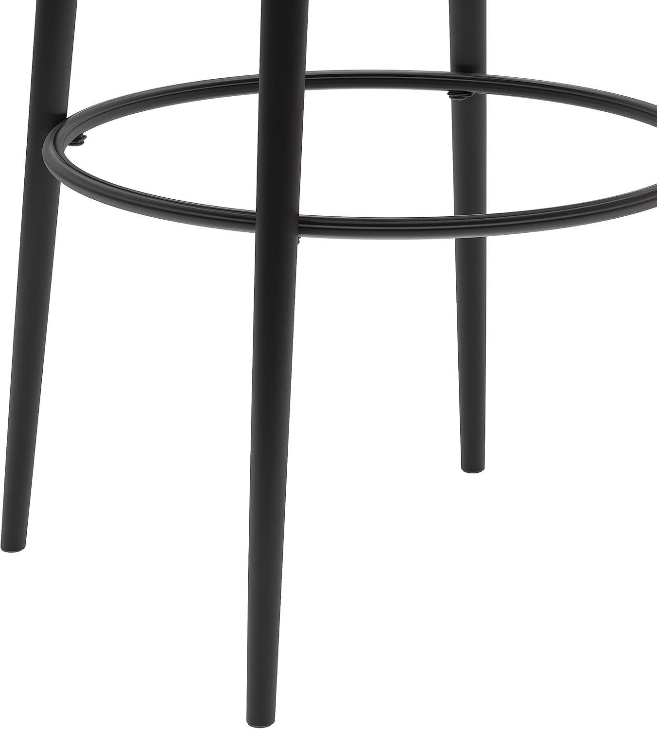 Hillsdale Aubrie Metal Counter Height Swivel Stool, Matte Black