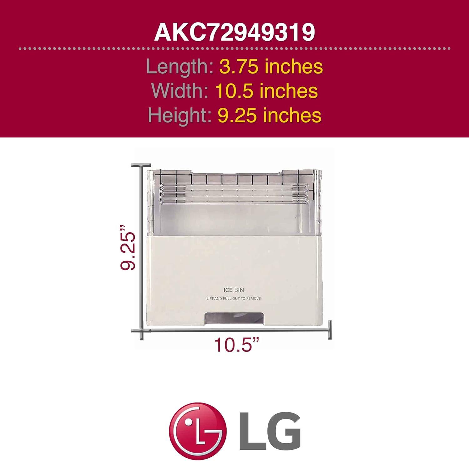 Genuine LG AKC72949319 Refrigerator Ice Bucket Assembly