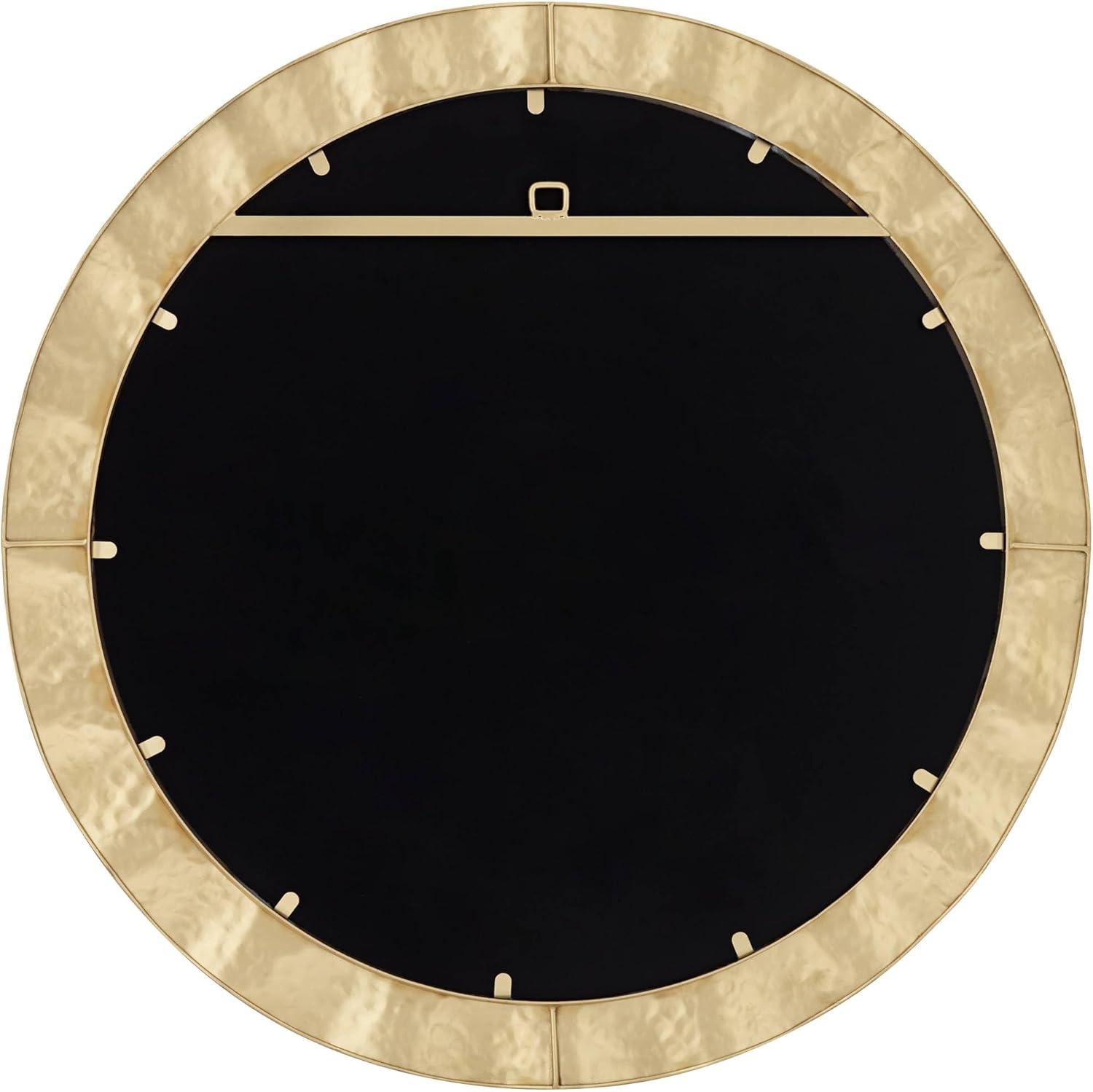 Uttermost Wave 32" Gold Round Wall Mirror