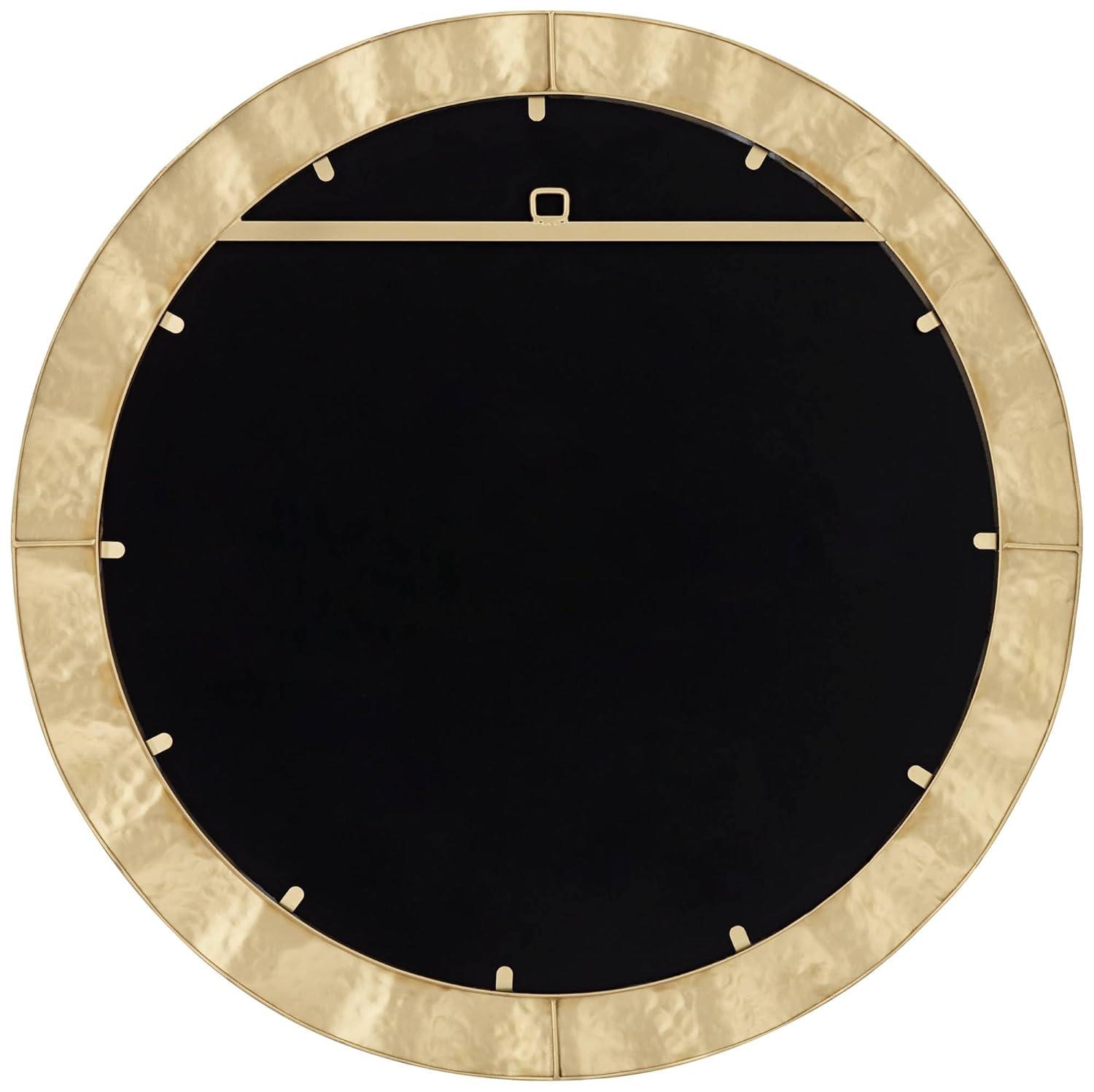Uttermost Wave 32" Gold Round Wall Mirror