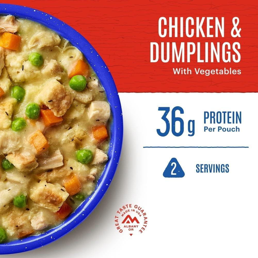 Mountain House Chicken & Dumplings, Freeze-Dried Camping & Backpacking Food, 2-Serving
