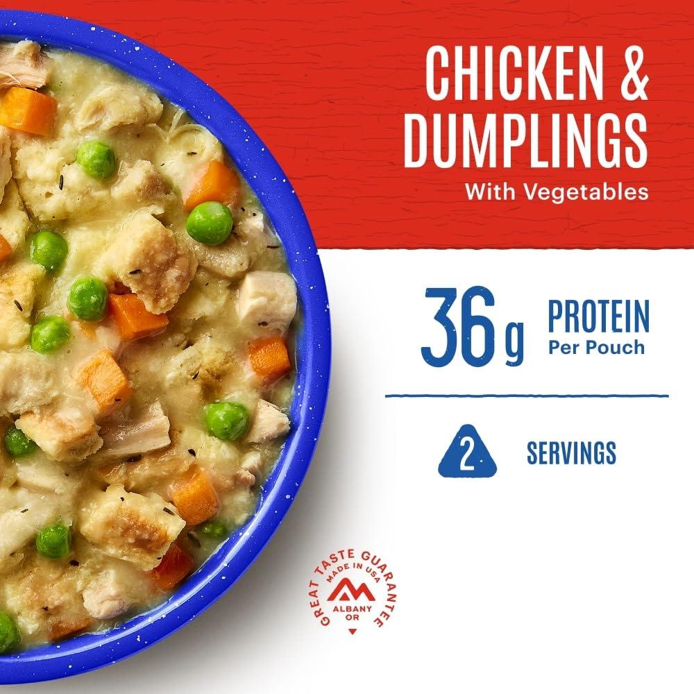 Mountain House Chicken & Dumplings, Freeze-Dried Camping & Backpacking Food, 2-Serving