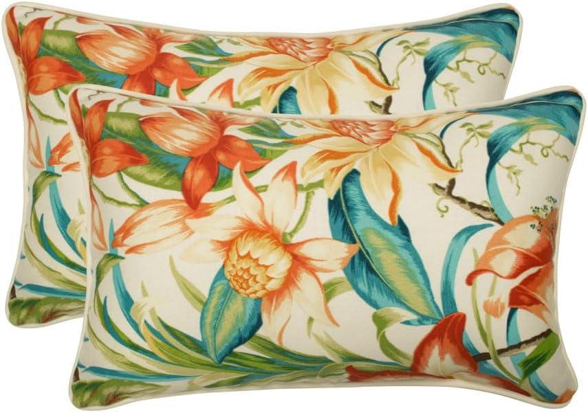 Floral Indoor/Outdoor Reversible Throw Pillow