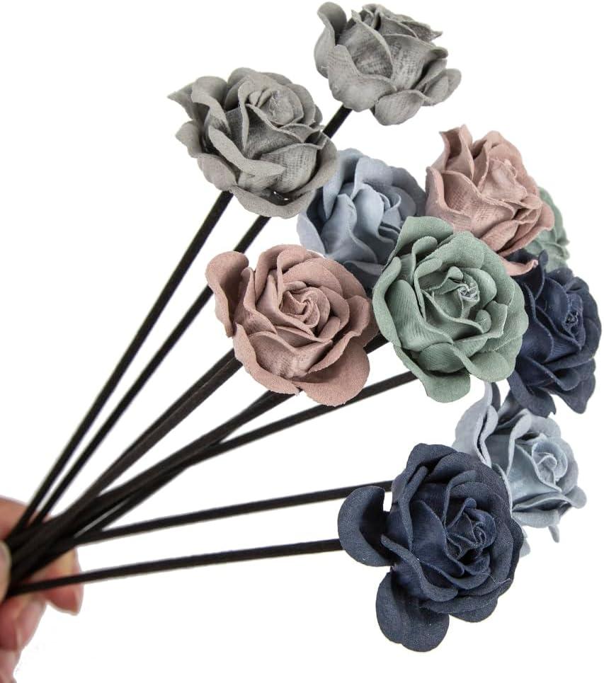 6Pcs Reed Diffuser Sticks, Natural Rattan Wood Sticks Essential Oil Aroma Diffuser Sticks Refill Replacement for Aroma Fragrance