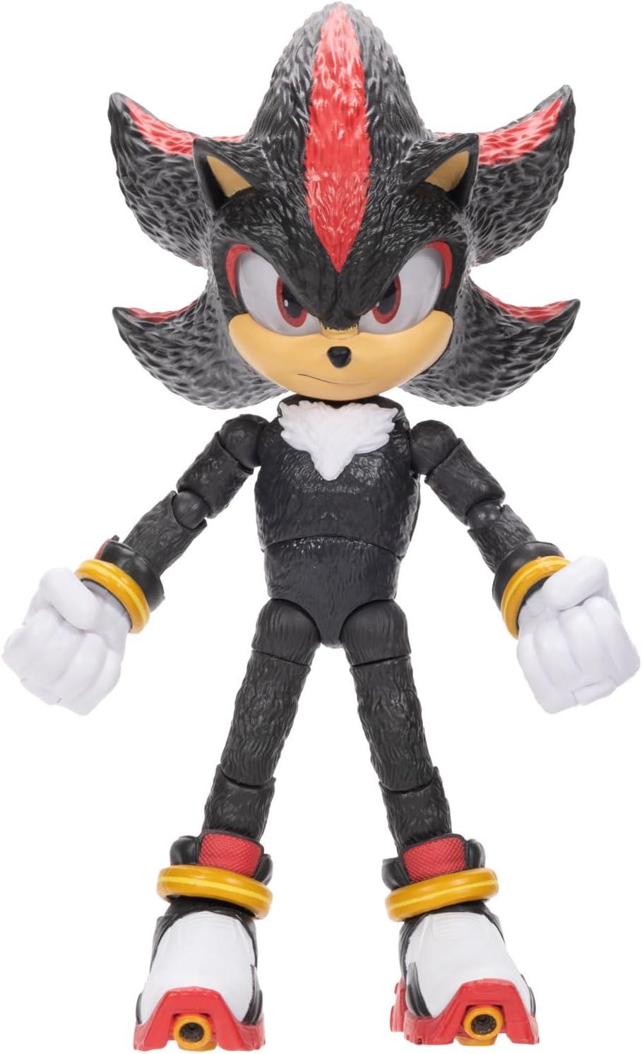 Sonic The Hedgehog 3 Shadow 5-Inch Action Figure with 22 Points of Articulation