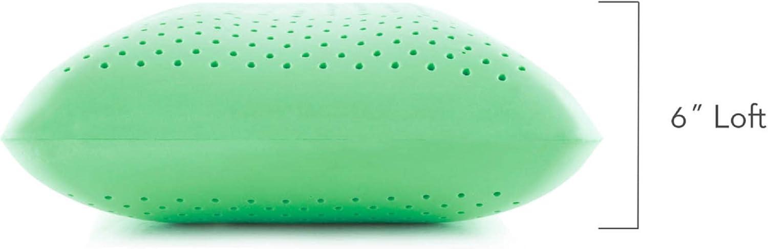 Queen Green Memory Foam Pillow with Peppermint Infusion