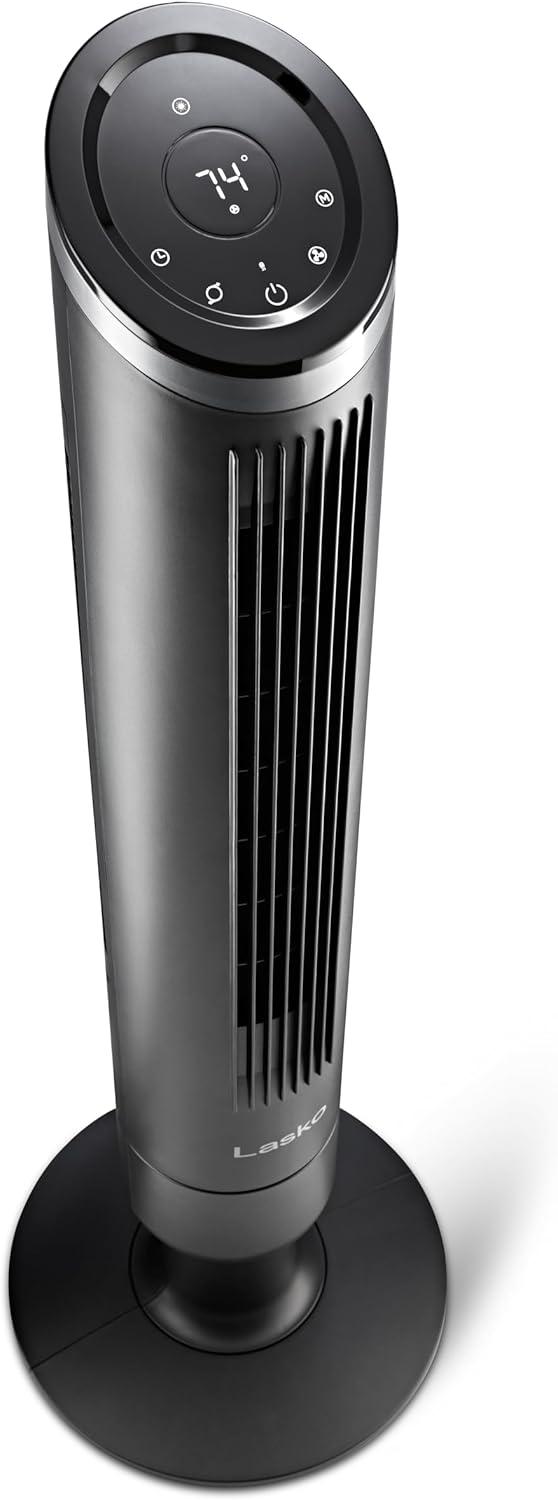 Lasko 42" Black Oscillating Remote Controlled Tower Fan