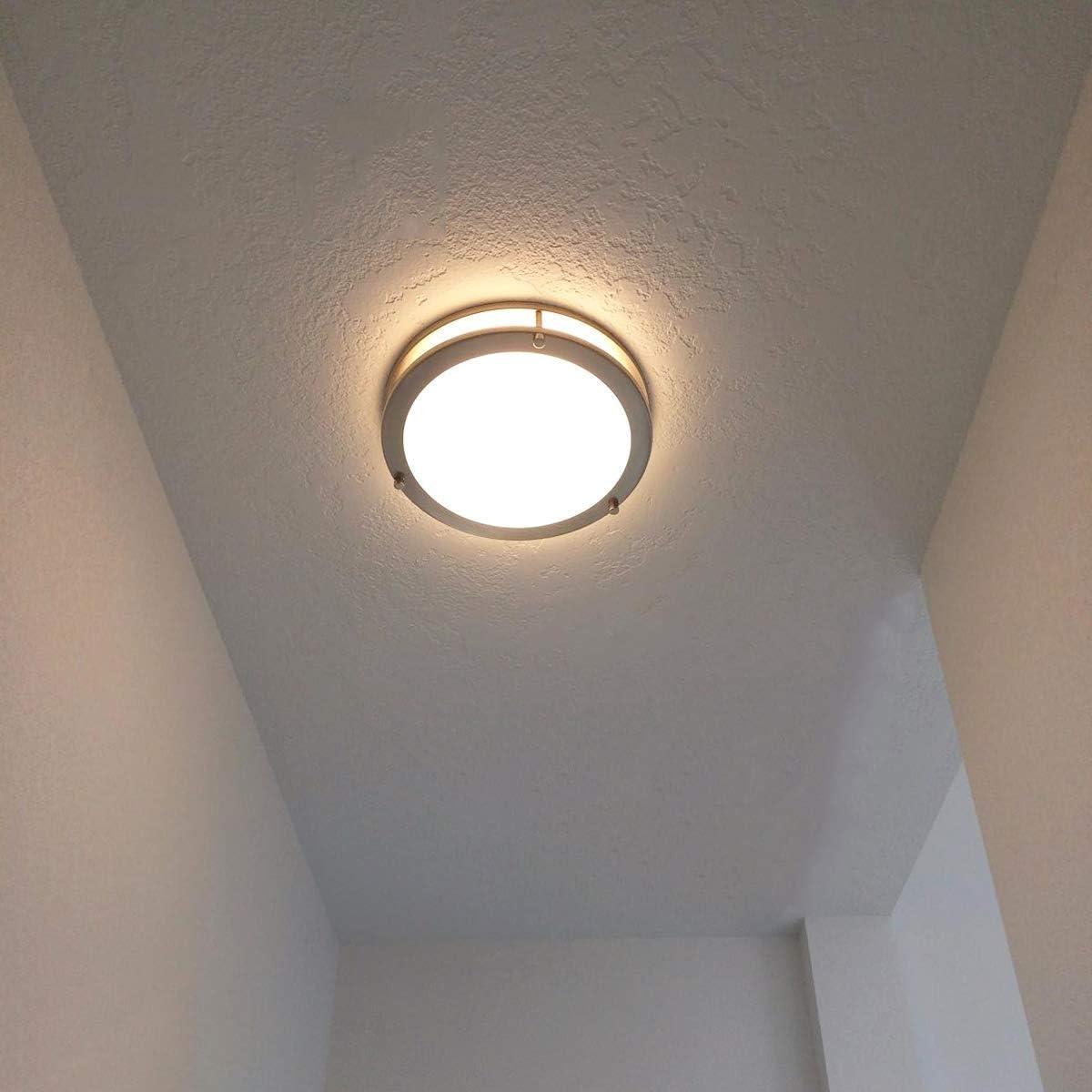 13-Inch Brushed Nickel LED Flush Mount Ceiling Light