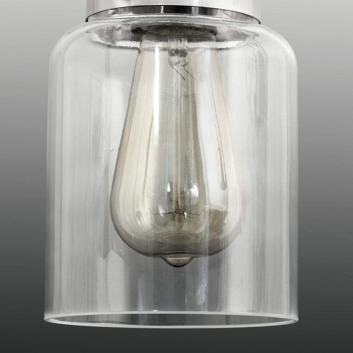 Progress Lighting Calhoun Collection 1-Light Bath & Vanity Wall Light, Brushed Nickel, Clear Glass Shade