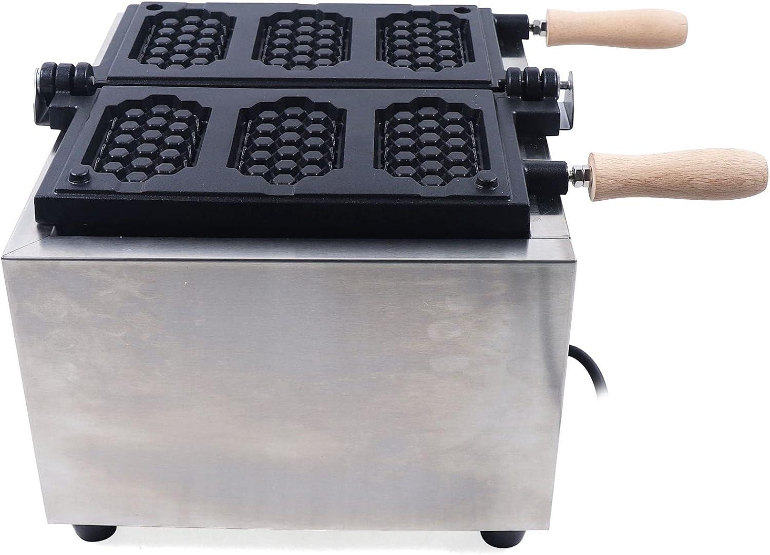 Kaibrite Electric Waffle Maker Machine 1500W 110V Nonstick Stainless Steel Waffle Pop Maker, Temperature and Time Control, for Restaurant Bakeries Snack Bar Home 50300