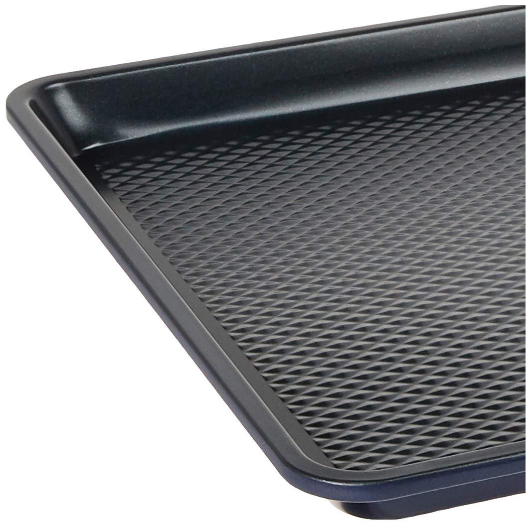 Blue Diamond Bakeware Diamond Infused Ceramic Nonstick, 3 Piece Half Cookie Sheet Baking Pan Set, Dishwasher Safe and Freezer Safe, PFAS-Free, Blue