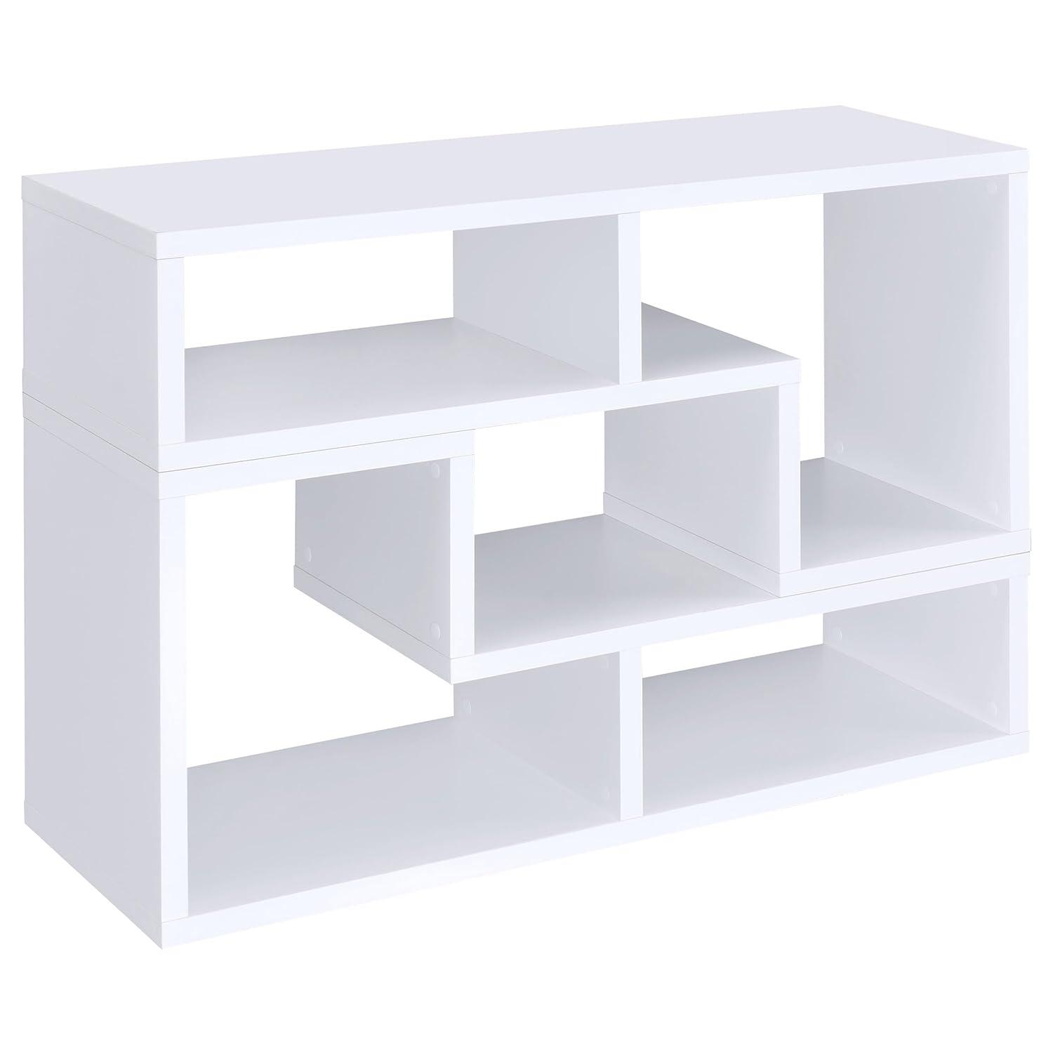 Convertible TV Console and Bookcase White