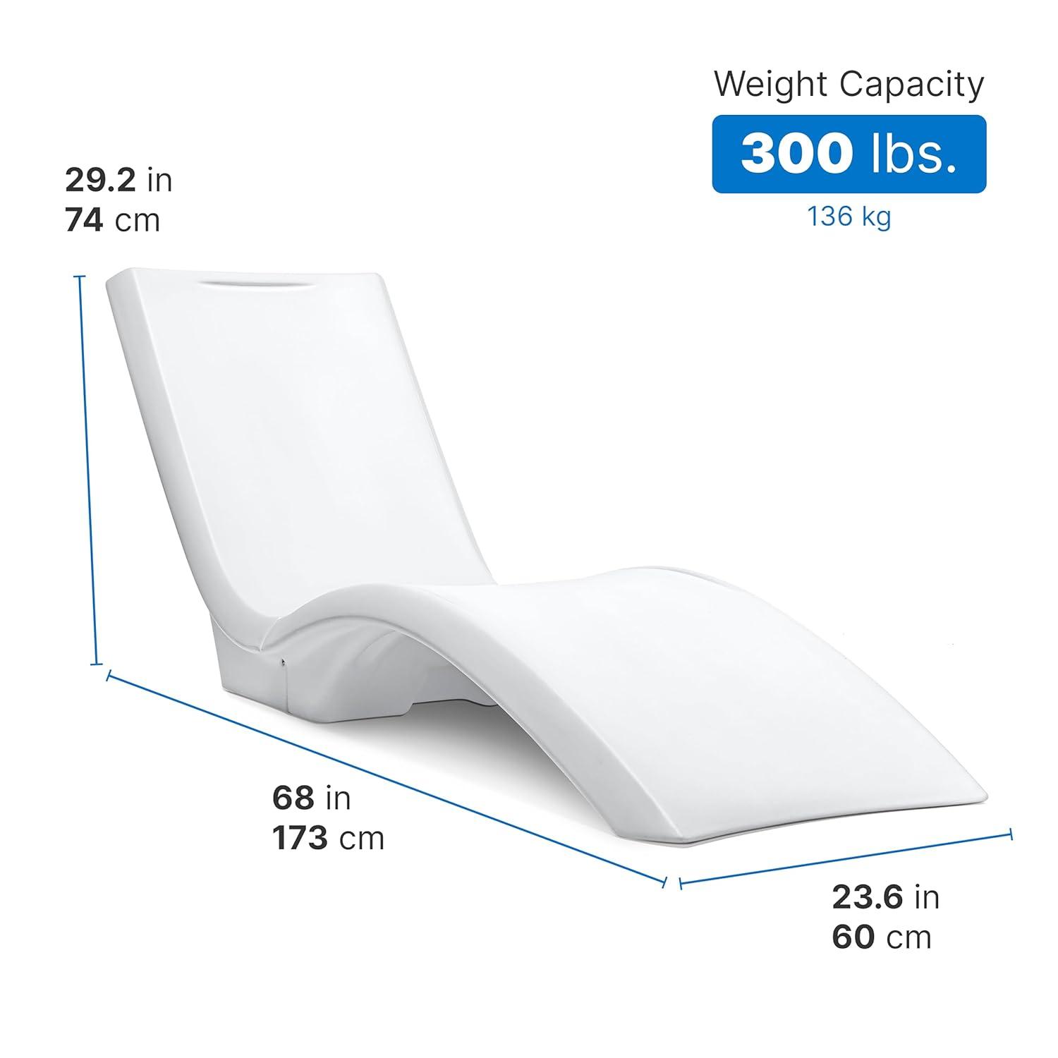 Step2 Step2 White Weighted Vero Pool Lounger and Patio Chaise
