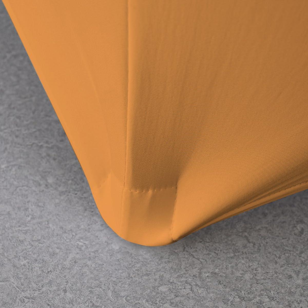 Gowinex Burgundy 5 ft. 60 inch Round Spandex Tablecloth Fitted Table Cover