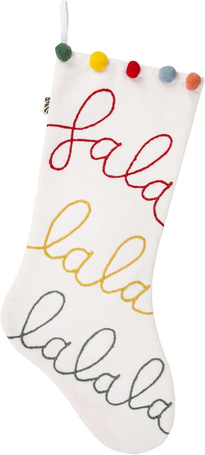 HGTV Home Collection Fa La La Stocking